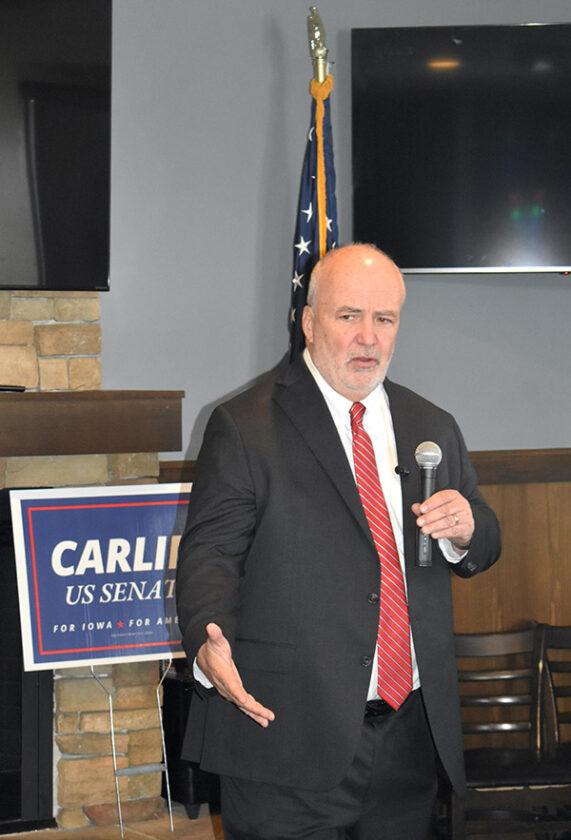 GOP U.S. Senate candidate Jim Carlin speaks to Pachyderm Herd Friday